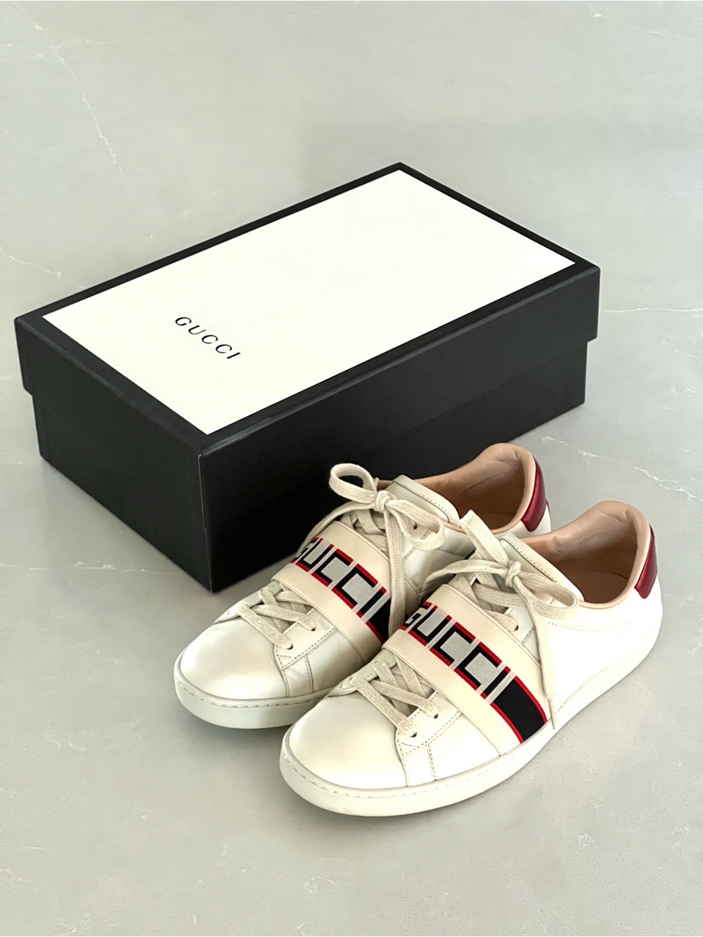 Gucci Ace Cream Leather Low-top Woman’s sneakers size EU 37 - US 7